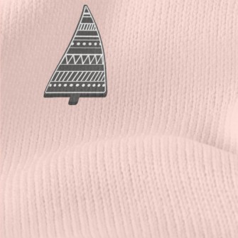 Simple Black Christmas Tree Stretch Jersey