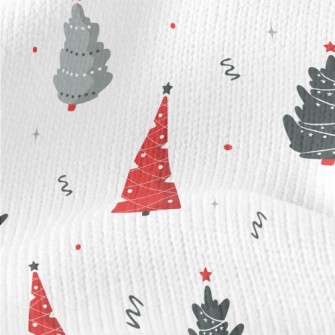 Various Simple Christmas Trees Stretch Jersey