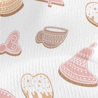 Christmas Shaped Cookies Stretch Jersey