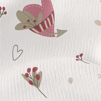 Heart Shape And Red Fruit Stretch Jersey