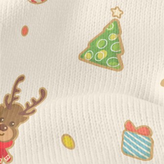 Cute Christmas Shaped Cookies Stretch Jersey