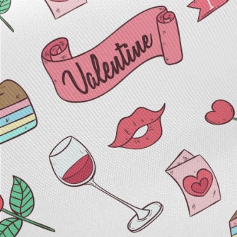 Pink Valentine's Day Items Midweight Cotton Poplin