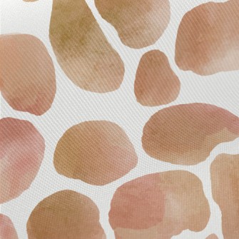 Watercolor Style Giraffe Patte Midweight Cotton Poplin