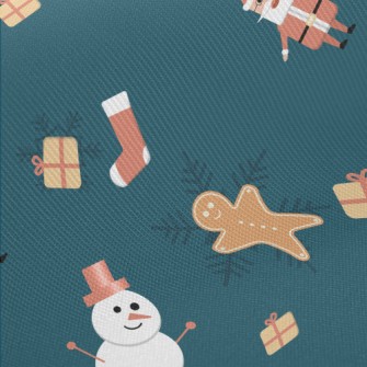 Cute Christmas Items Midweight Cotton Poplin