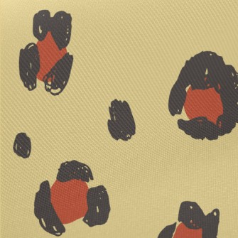 Hand-painted Leopard Print Midweight Cotton Poplin