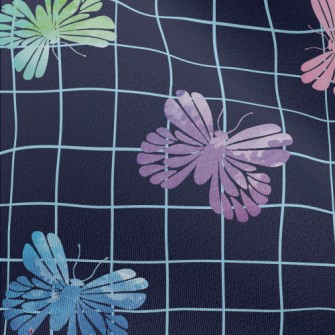 Colorful Butterfly Rubbings Chiffon