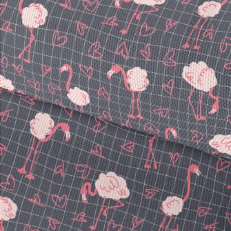 Cute Love Flamingo Waterproof Oxford