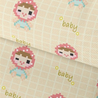 Pixel Style Headscarf Child Waterproof Oxford