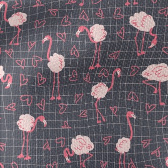 Cute Love Flamingo Waterproof Canvas