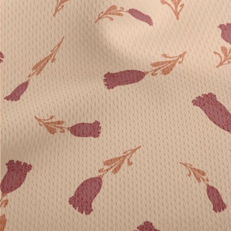 Tulips In Doodle Style Athletic Mesh Flat Back
