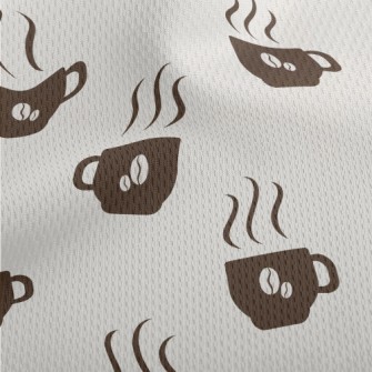 Silhouette Warm Coffee Cup Athletic Mesh Flat Back