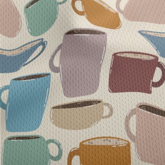 Various Colorful Mugs Athletic Mesh Flat Back