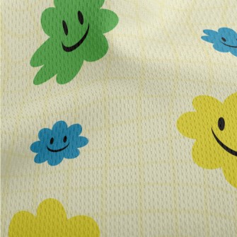 Brightly Colored Smiling Flowe Athletic Mesh Flat Back