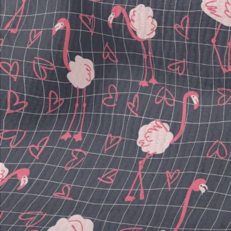 Cute Love Flamingo Terry