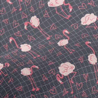 Cute Love Flamingo Performance Linen