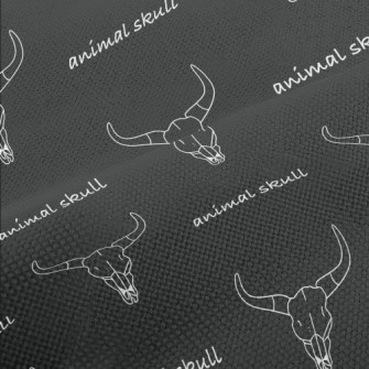 Line Drawing Of A Bull Skull Performance Linen