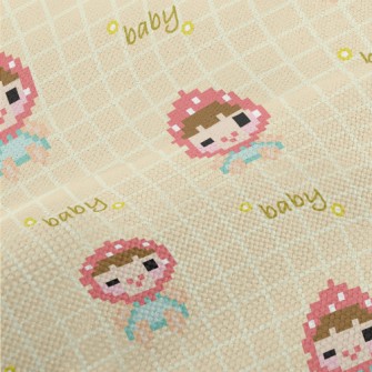 Pixel Style Headscarf Child Performance Linen