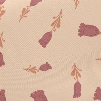 Tulips In Doodle Style Twill