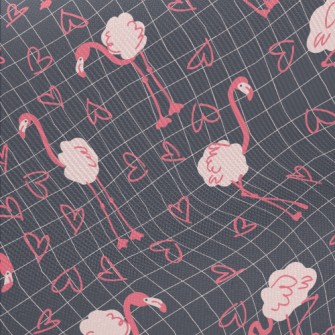 Cute Love Flamingo Twill