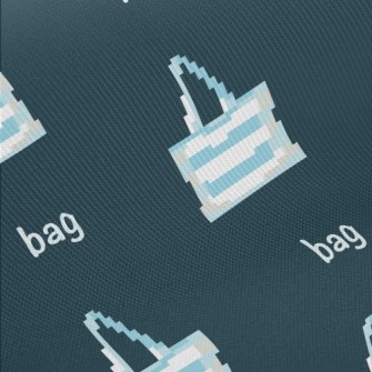 Pixel Blue And White Striped S Twill