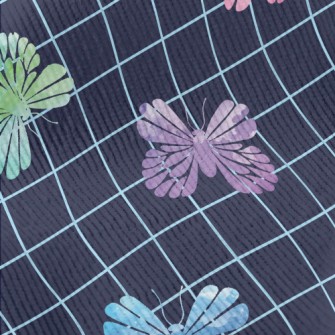 Colorful Butterfly Rubbings Standard Corduroy