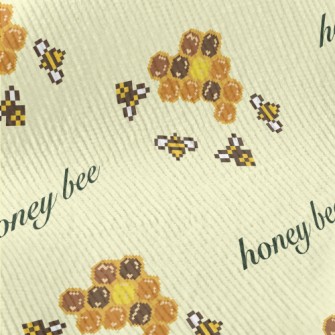 Pixel-art Bees And Honeycombs Standard Corduroy
