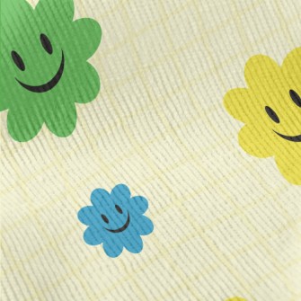 Brightly Colored Smiling Flowe Standard Corduroy