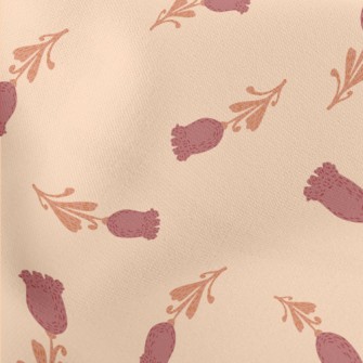 Tulips In Doodle Style Stretch Ponte