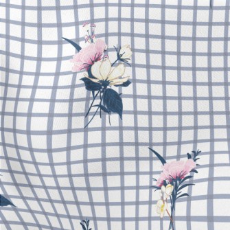 Delicate And Beautiful Flowers Stretch Ponte