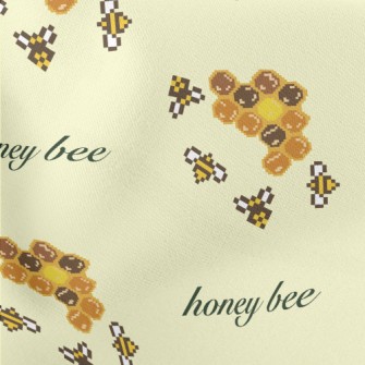 Pixel-art Bees And Honeycombs Stretch Ponte