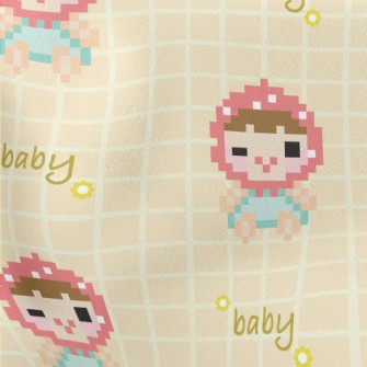 Pixel Style Headscarf Child Stretch Ponte