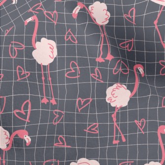 Cute Love Flamingo Micro Fleece
