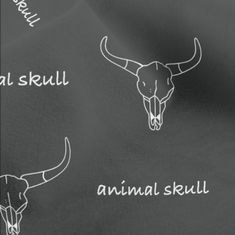 Line Drawing Of A Bull Skull Micro Fleece