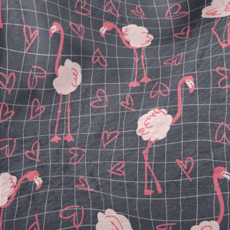 Cute Love Flamingo Minky
