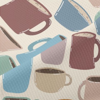 Various Colorful Mugs Piqué