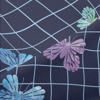 Colorful Butterfly Rubbings Piqué
