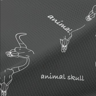 Line Drawing Of A Bull Skull Piqué