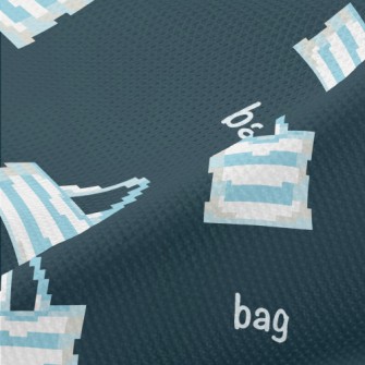 Pixel Blue And White Striped S Piqué
