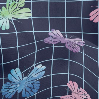 Colorful Butterfly Rubbings Lightweight Performance Linen