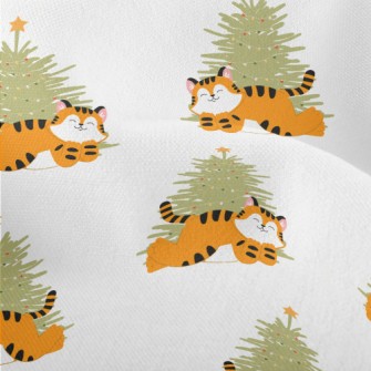 Chubby Tiger And Christmas Tre Lightweight Performance Linen