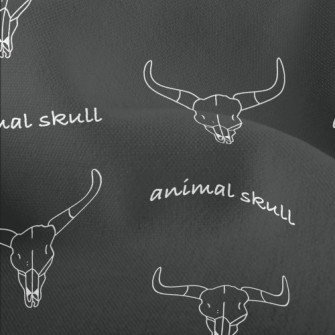 Line Drawing Of A Bull Skull Lightweight Performance Linen