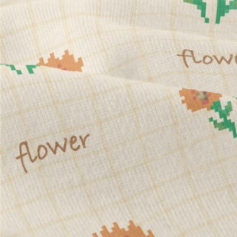 Pixel Orange Flowers Modern Jersey