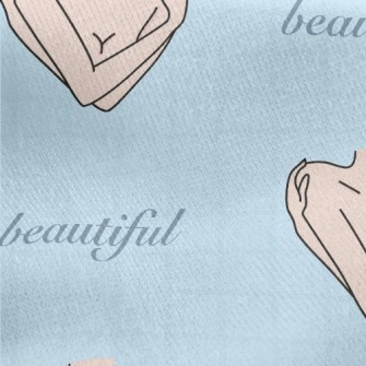 Beautiful Naked Woman Jersey Backed Fleece