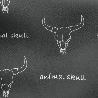 Line Drawing Of A Bull Skull Jersey Backed Fleece