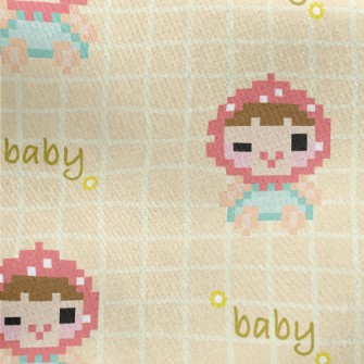 Pixel Style Headscarf Child Jersey Backed Fleece