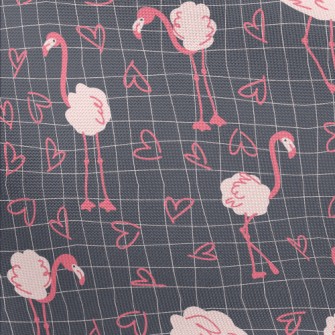 Cute Love Flamingo Pongee