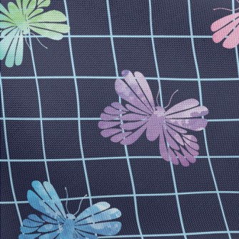 Colorful Butterfly Rubbings Pongee