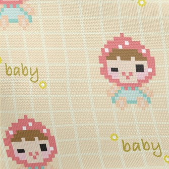 Pixel Style Headscarf Child Pongee