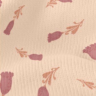 Tulips In Doodle Style Stretch Jersey