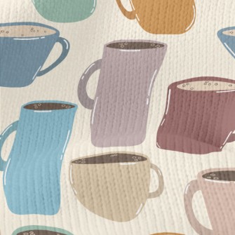 Various Colorful Mugs Stretch Jersey